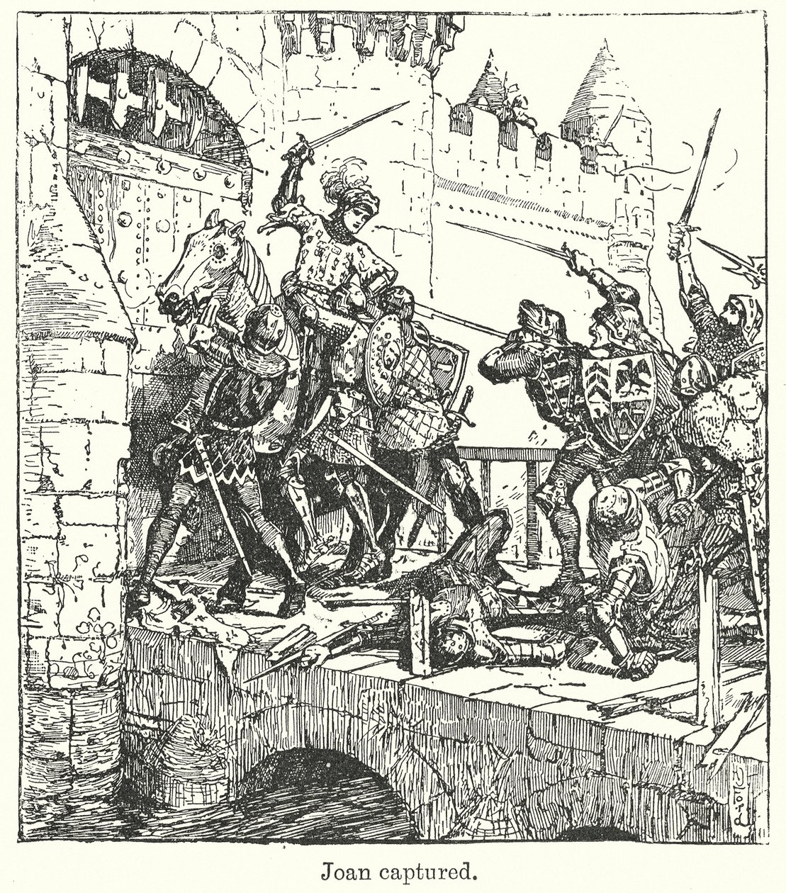 Joan capturado (litografia) de Henry Justice Ford