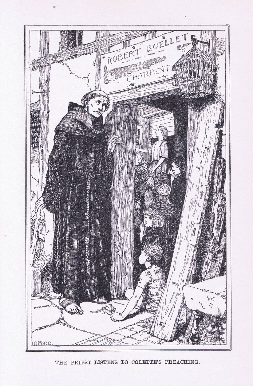 O padre ouve Colettes pregando, 1912 de Henry Justice Ford