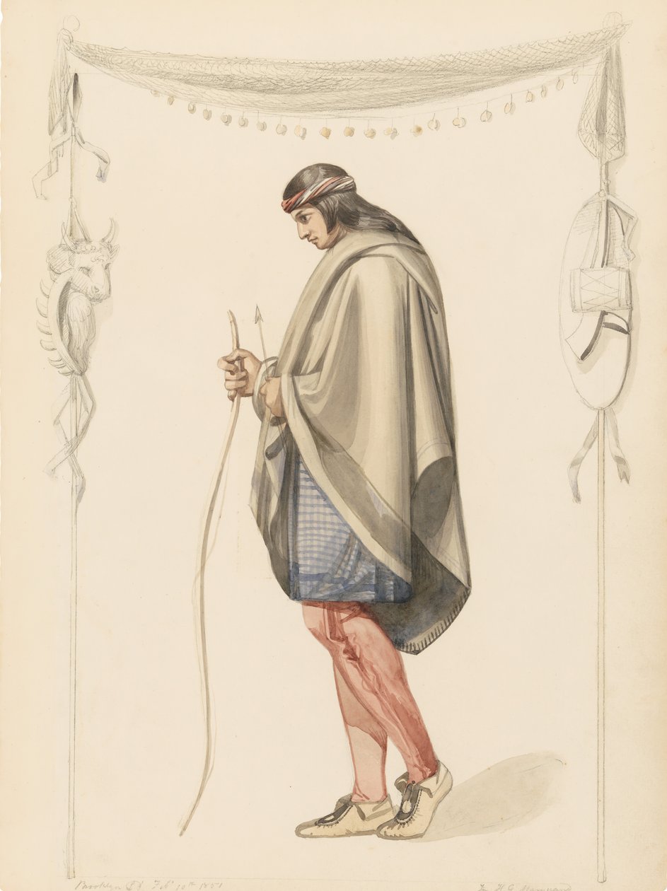 Figura indiana de perfil, 1851. de Henry Kirke Brown