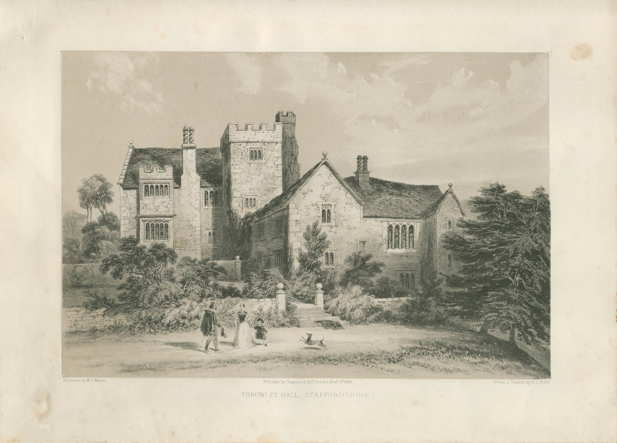 Throwley Hall: litotinta, nd [c 1845] de Henry Lark Pratt