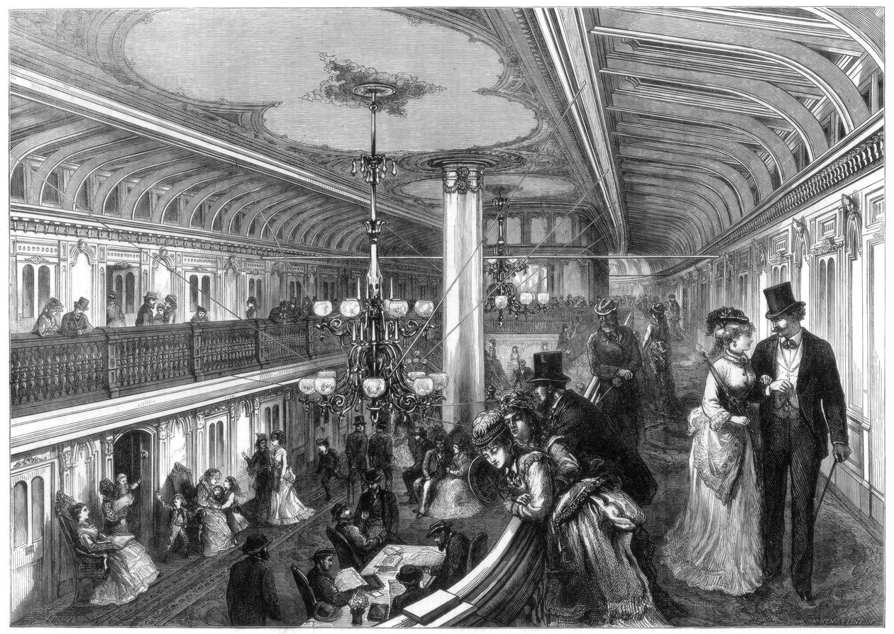 Bar de um barco a vapor, 1875 de Henry Linton