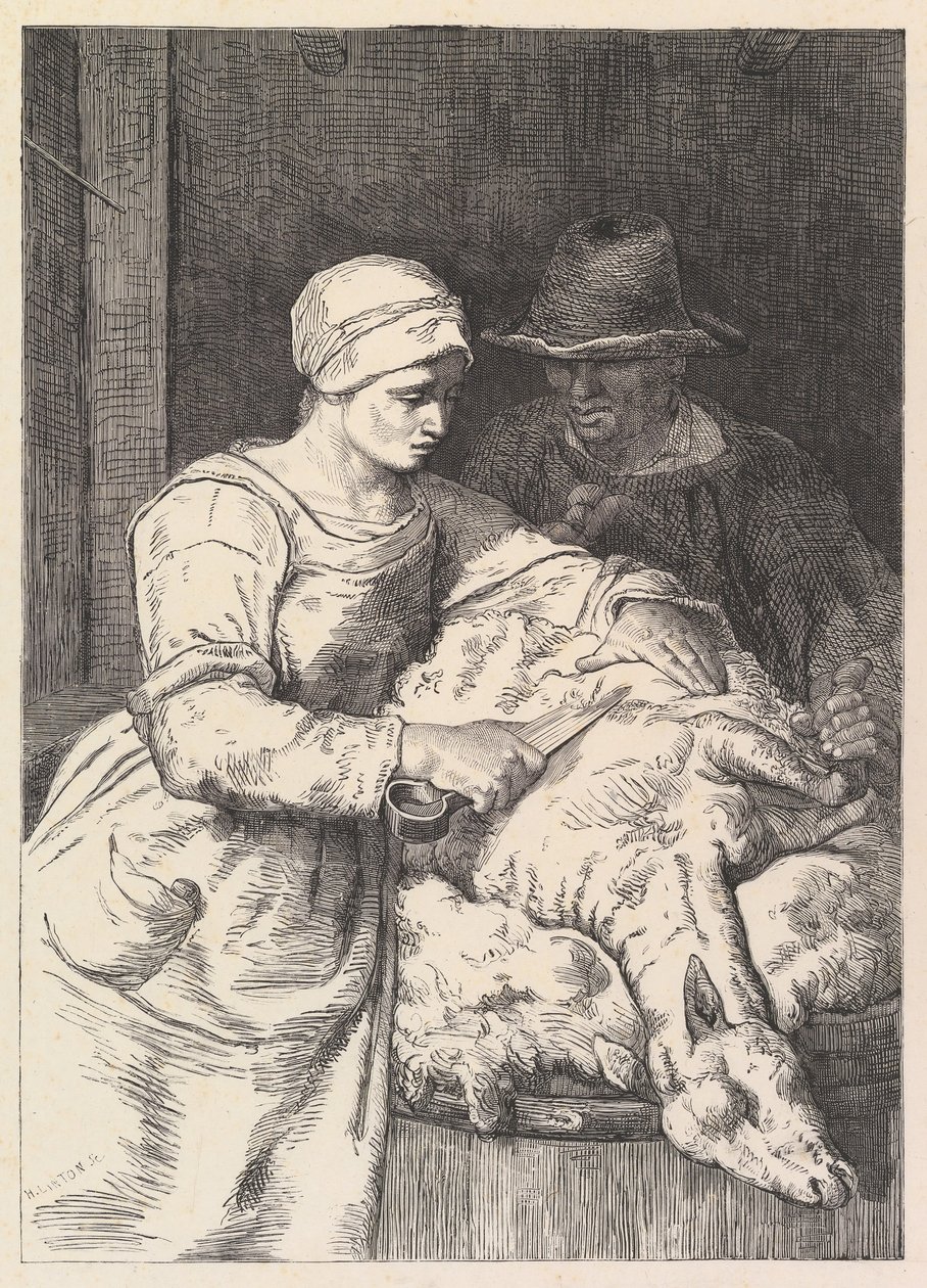 O Sheephearer, século XIX. de Henry Linton