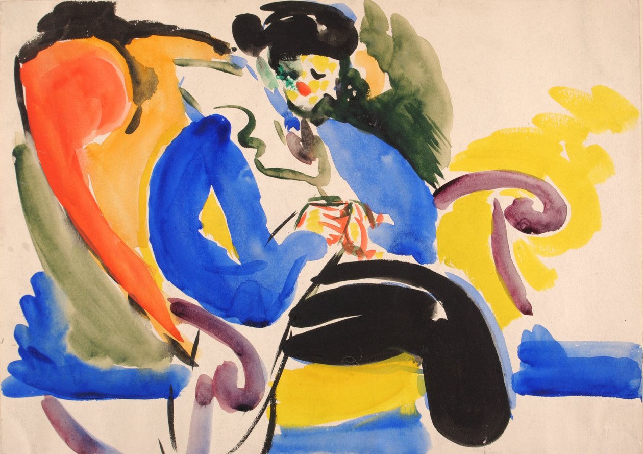 Mulher caligráfica #2 na cadeira, 1914-1918. de Henry Lyman Saÿen