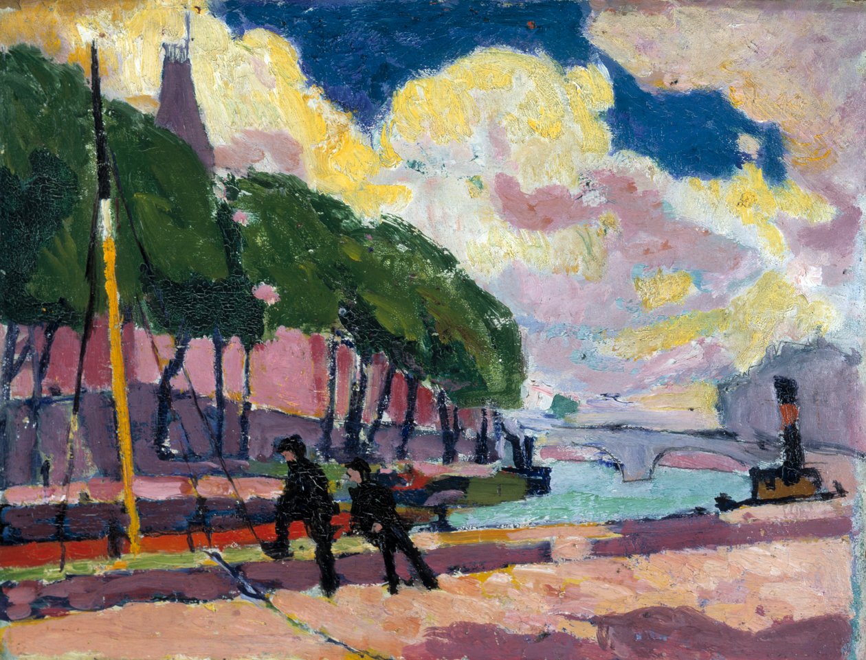 Às margens do Sena, 1909-1912. de Henry Lyman Saÿen