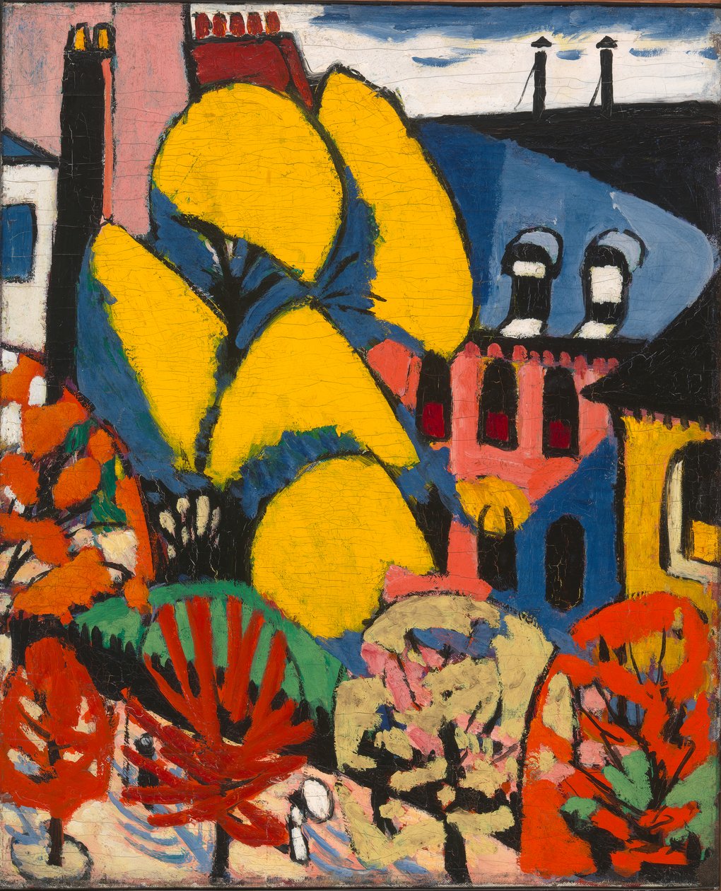 Árvores, c.1912-14 (óleo sobre tela) de Henry Lyman Saÿen