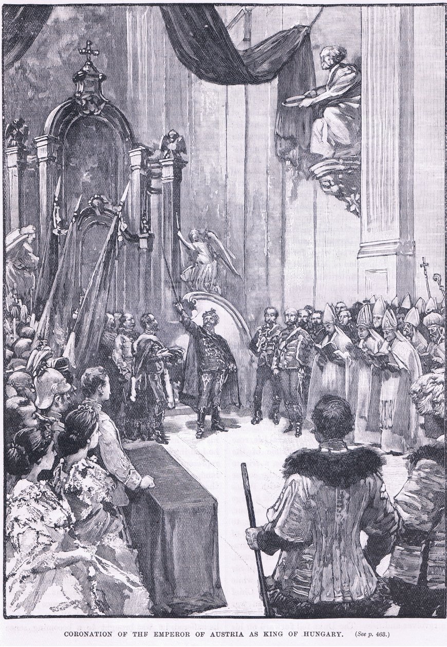 Coroação do Imperador da Áustria como rei de Hugary 1868 AD de Henry Marriott Paget