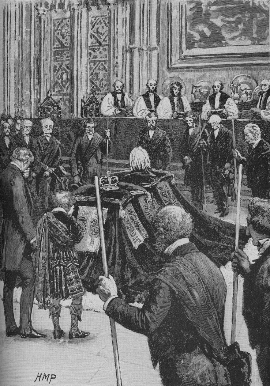 Funeral do príncipe consorte, c1890 de Henry Marriott Paget