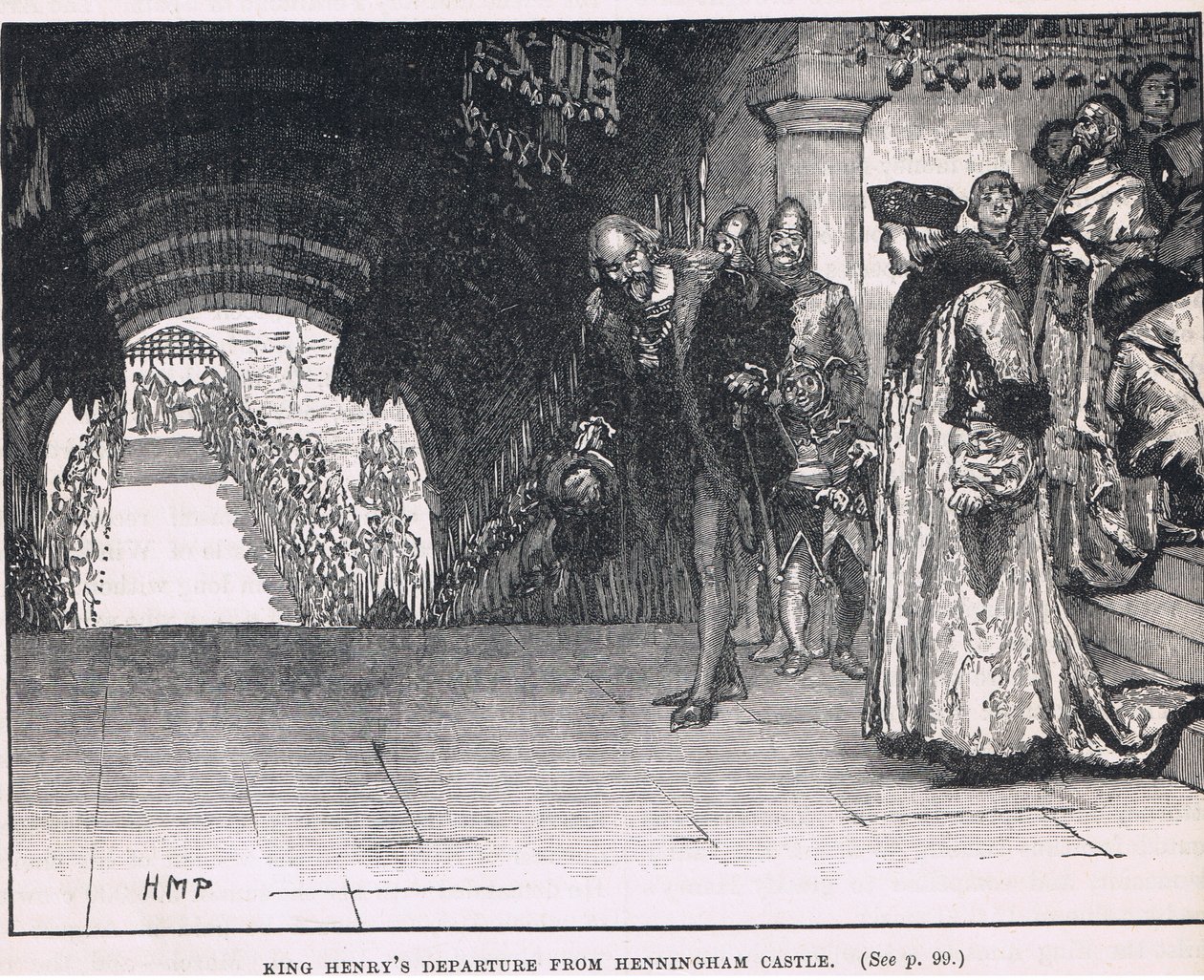 Saída do rei Henrique do Castelo de Henningham 1506 de Henry Marriott Paget