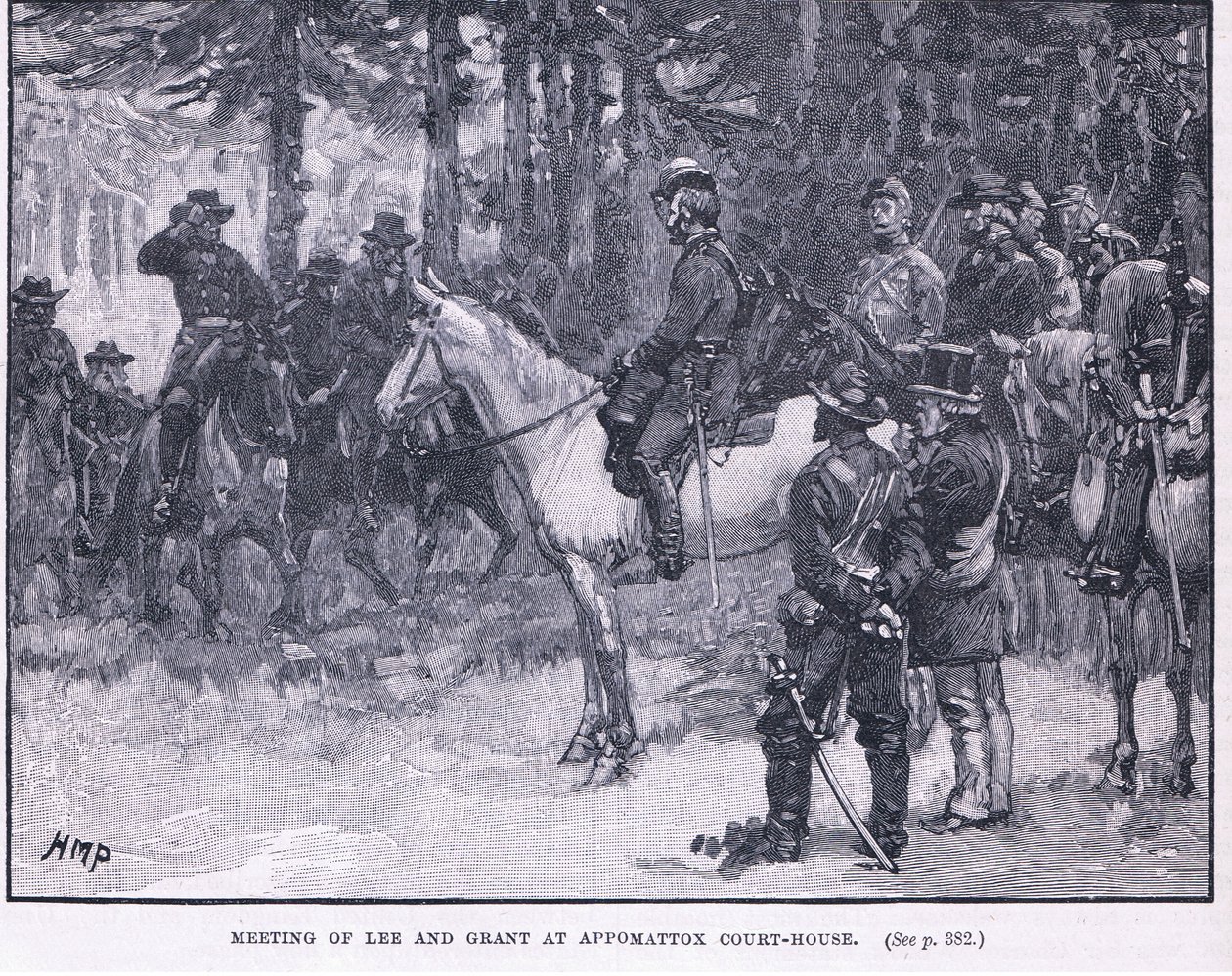 Encontro de Lee e Grant no Tribunal de Appomatox 1865 AD de Henry Marriott Paget