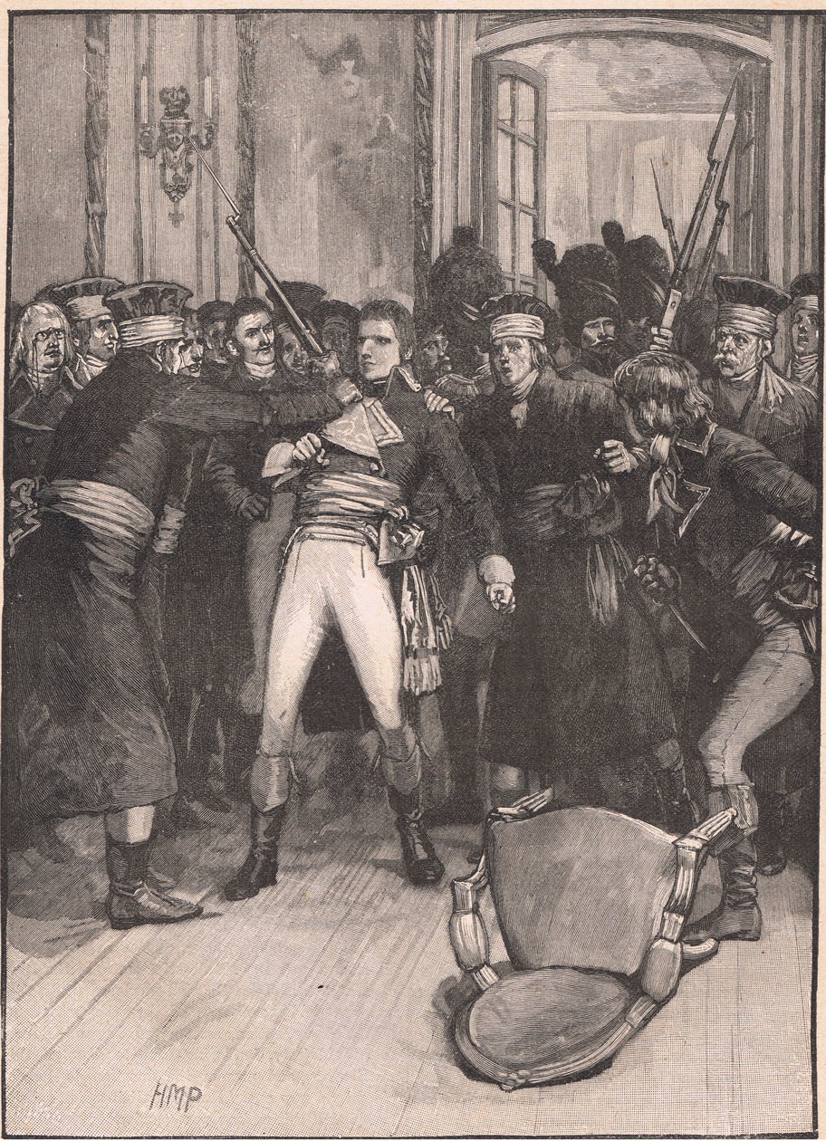 Napoleon&39;s coup de main: cena no Salão dos Antigos AD 1799 de Henry Marriott Paget