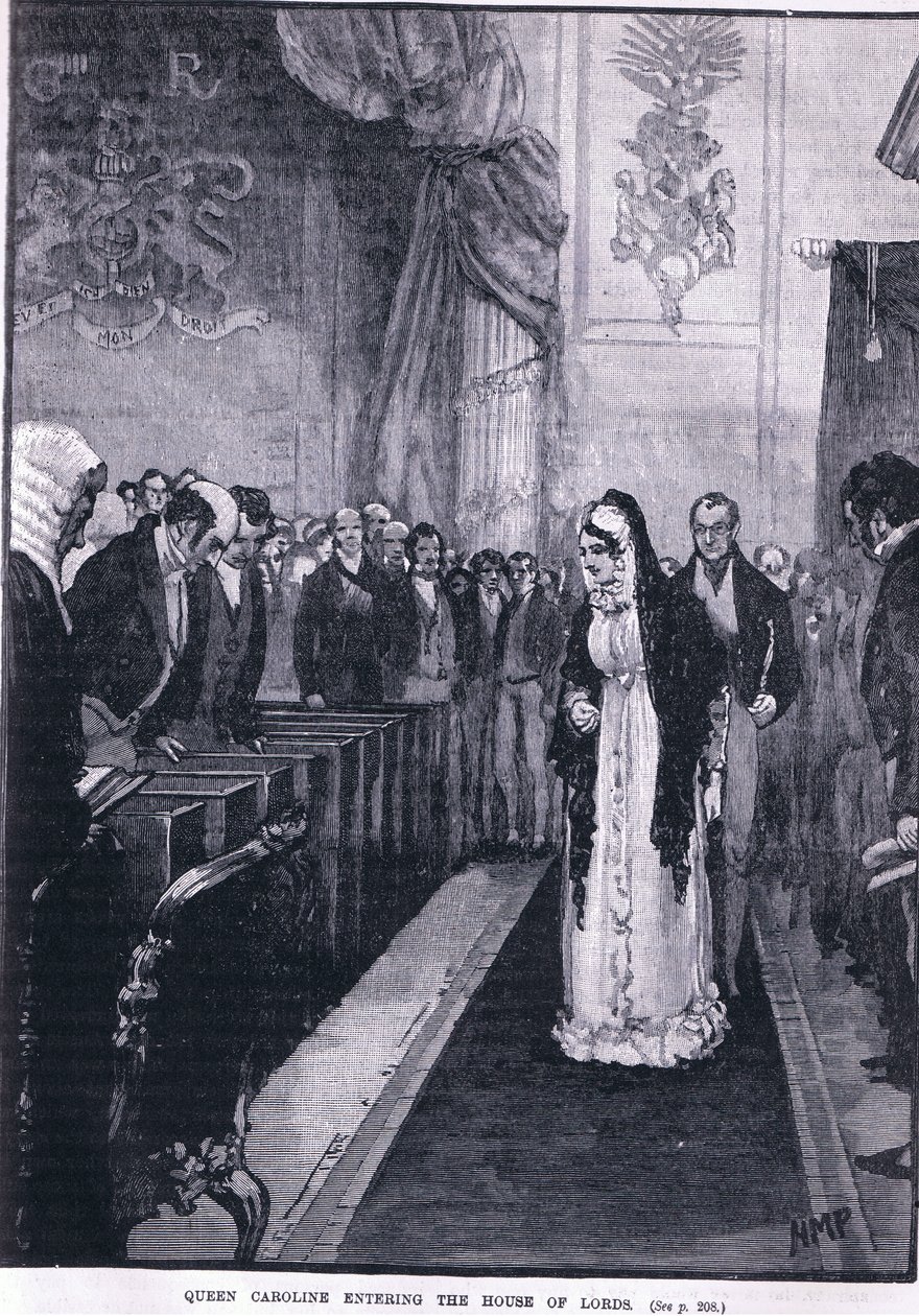 Rainha Caroline entrando na Câmara dos Lordes de Henry Marriott Paget