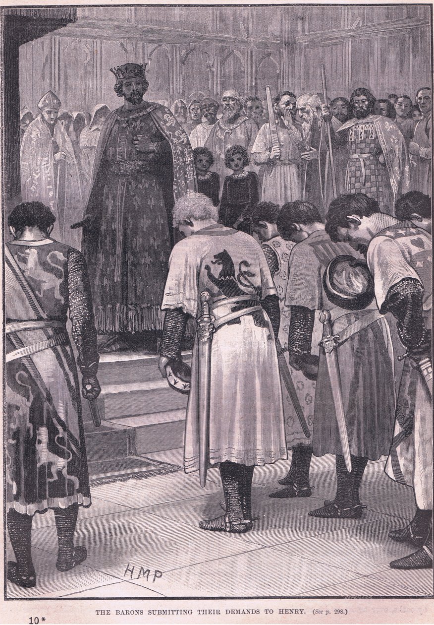 Os barões submetendo suas demandas a Henry AD 1258 de Henry Marriott Paget