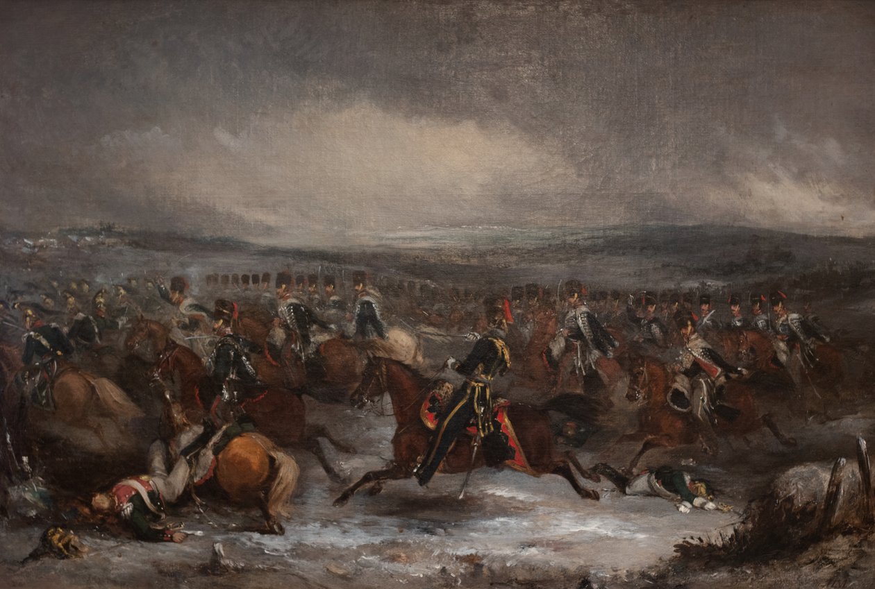 Carregamento da Cavalaria Francesa em Waterloo de Henry Martens