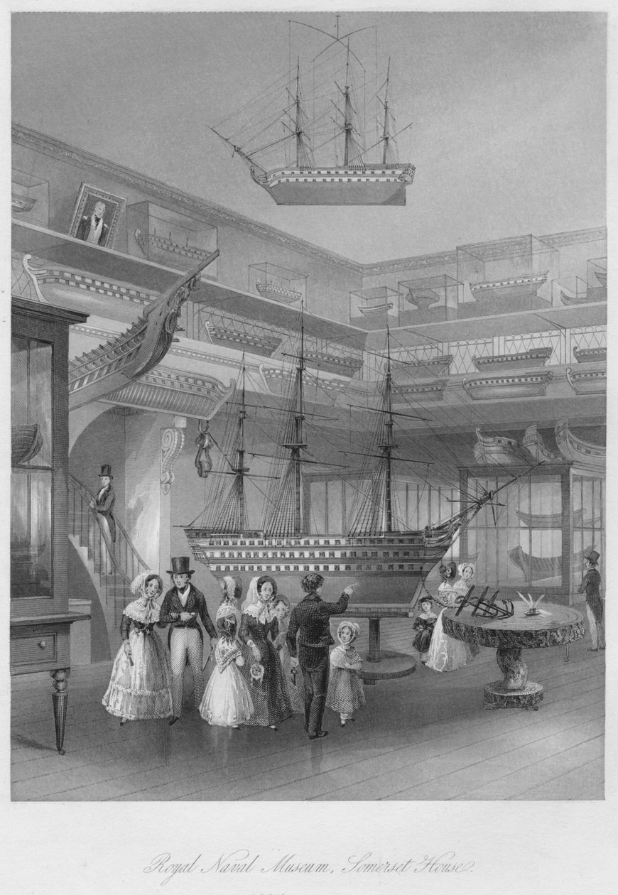 Museu Naval Real, Somerset House, c1841 de Henry Melville