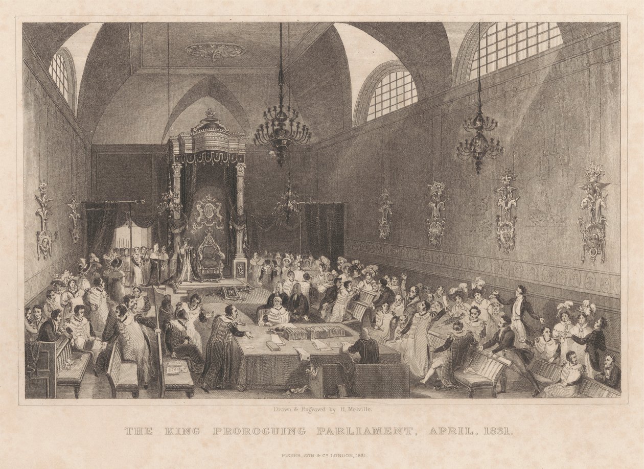 O Parlamento do Rei Proroguing, Abril de 1831 de Henry Melville