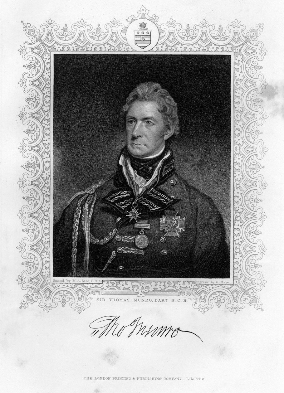 Sir Thomas Munro 1761-1827, soldado e estadista escocês, século XIX. de Henry Meyer
