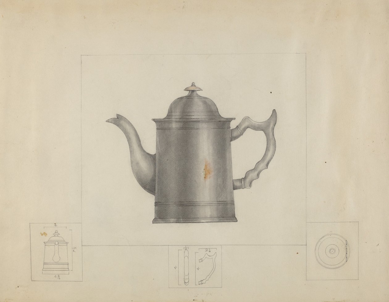 Cafeteira de Estanho de Henry Meyers