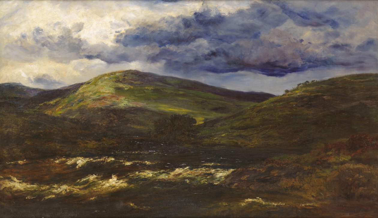 Glen Orchy, tempestade chegando, 1895 de Henry Moore