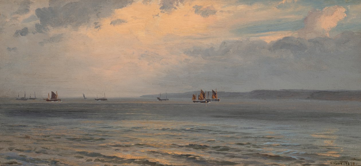 Paisagem marítima (óleo sobre tela) de Henry Moore