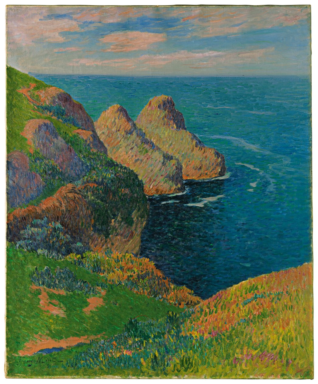 As falésias à beira-mar, 1895 de Henry Moret