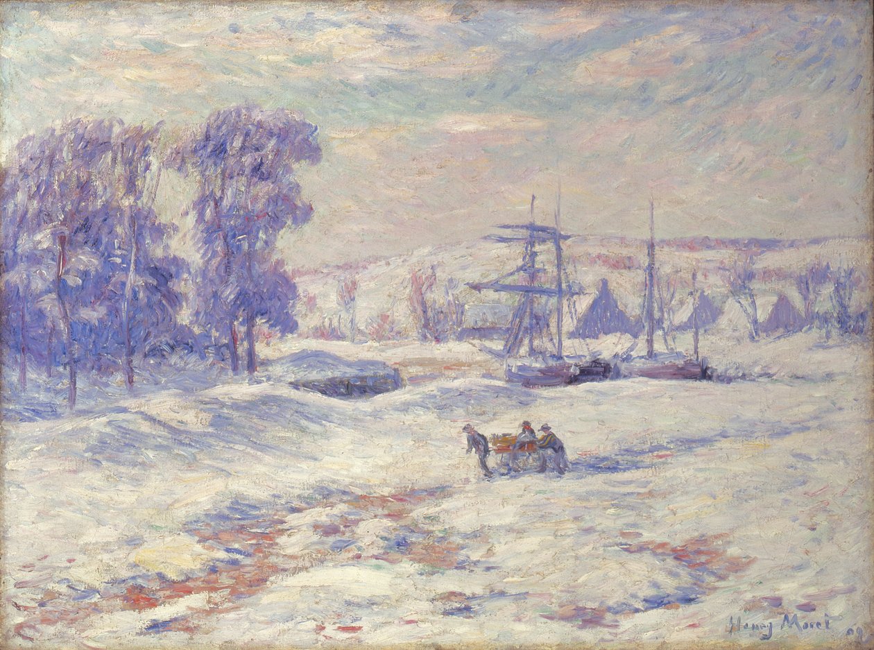 Neve em Quimper, 1909 de Henry Moret