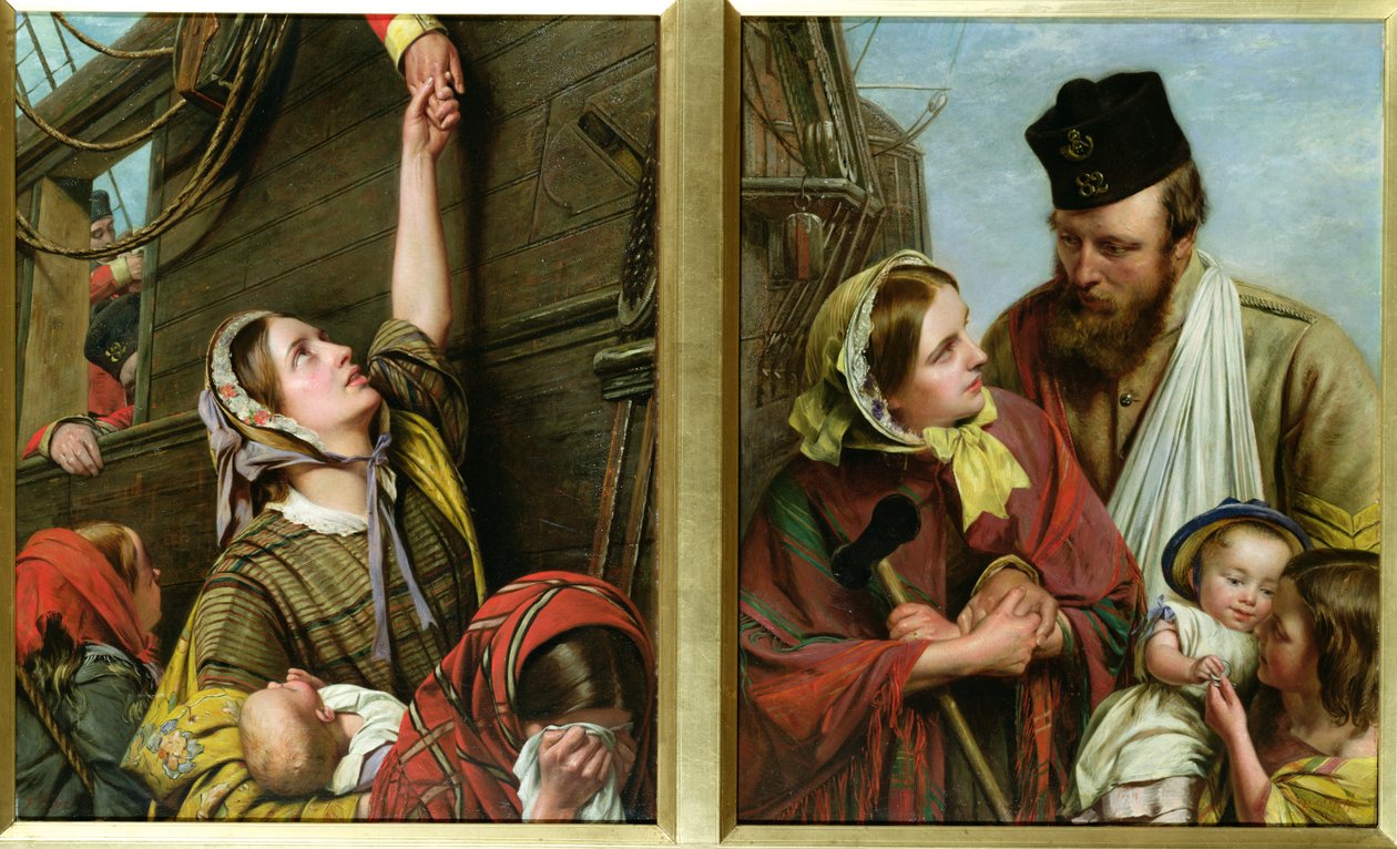 Howard do leste! Agosto de 1857 e Home Again, 1858 (para detalhes, ver 68094 e 68095) de Henry Nelson ONeil