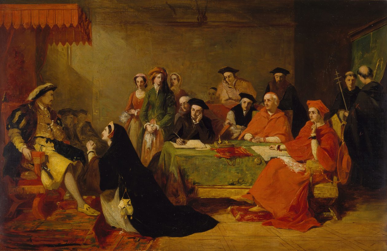 O julgamento da rainha Catarina de Aragão, 1848. de Henry Nelson O