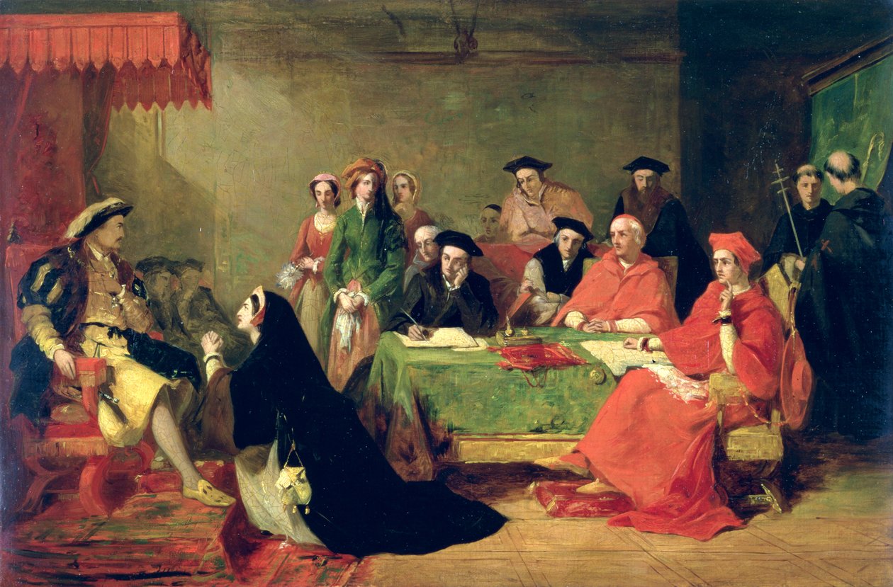 O julgamento da rainha Catarina de Aragão, 1848 de Henry Nelson ONeil