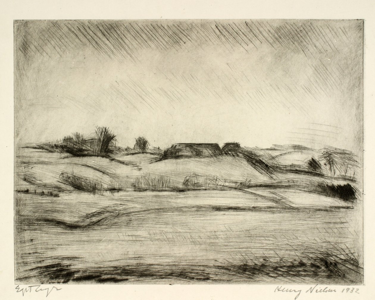 Paisagem aberta com fazenda de Henry Nielsen