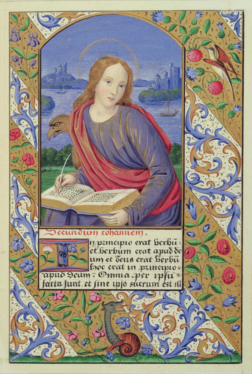 Retrato de São João, de "A Arte da Iluminação e Pintura Missal", Londres 1849 de Henry Noel Humphreys