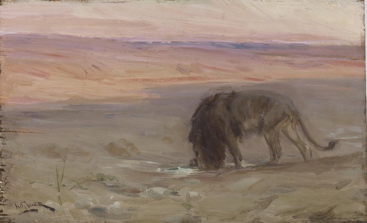 Leão a beber de Henry Ossawa Tanner
