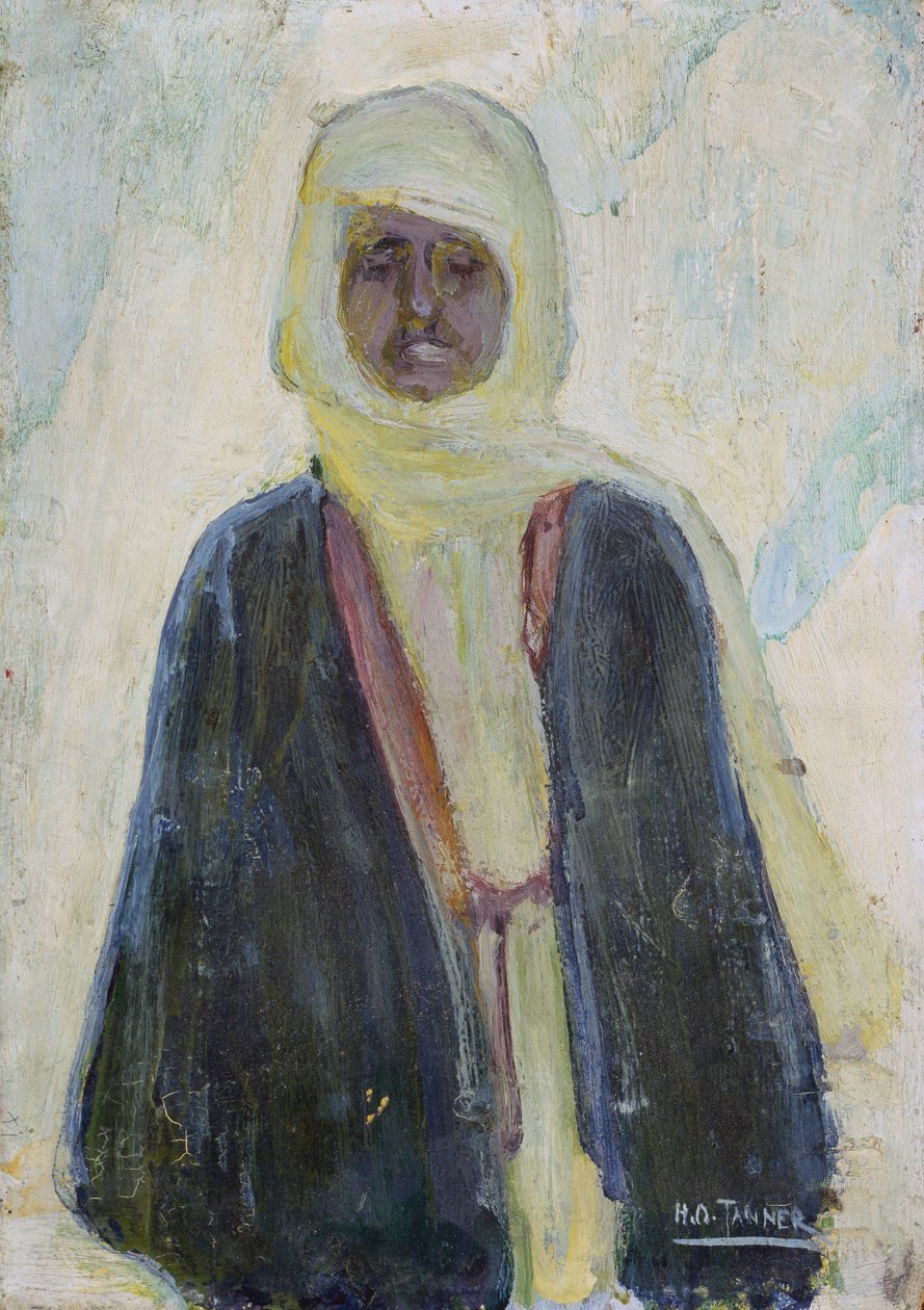 Homem marroquino (óleo no painel) de Henry Ossawa Tanner
