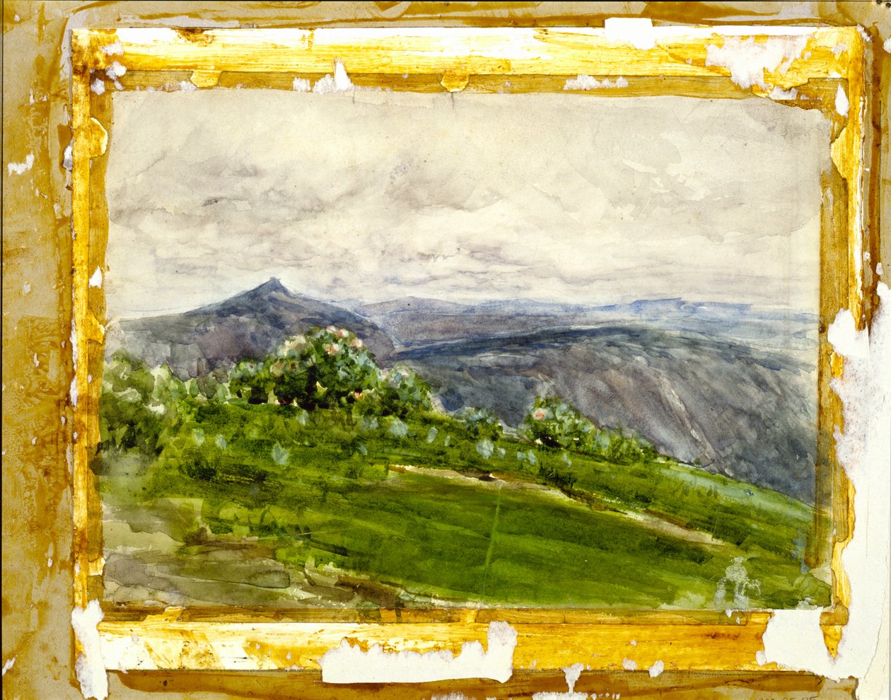 Paisagem de montanha, Highlands, Carolina do Norte de Henry Ossawa Tanner