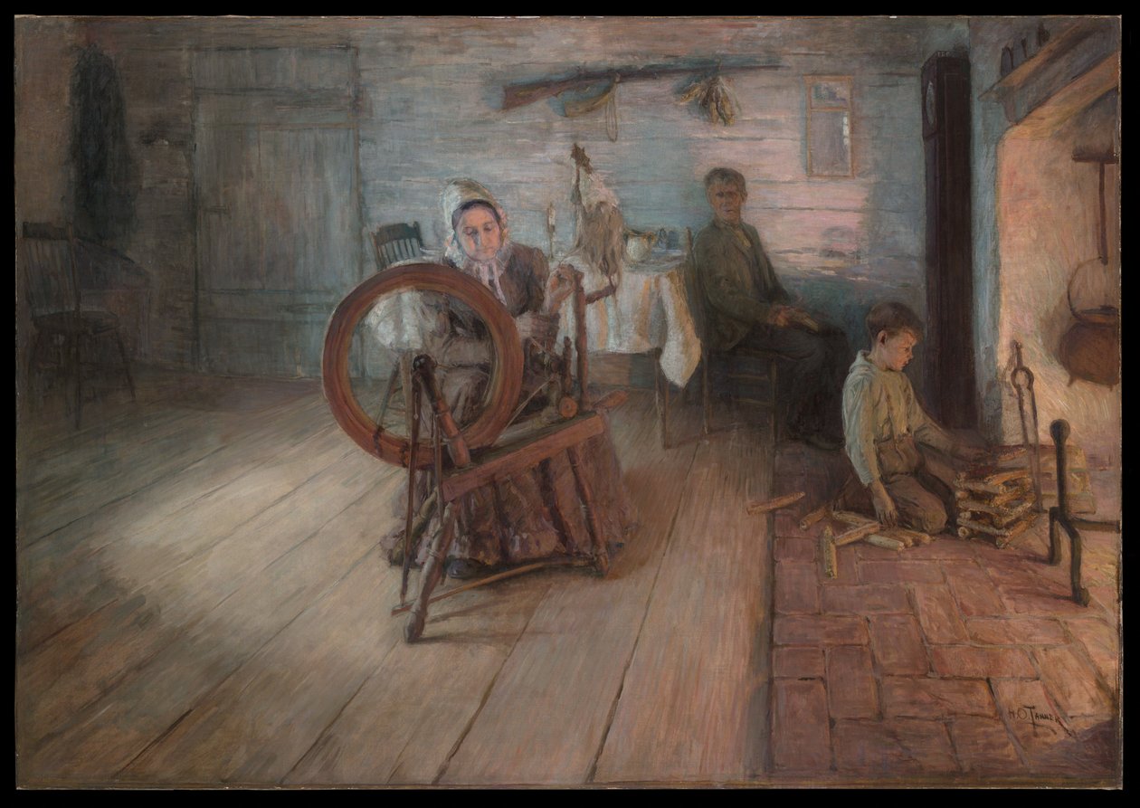 «Spinning By Firelight» — A Infância de George Washington Gray de Henry Ossawa Tanner