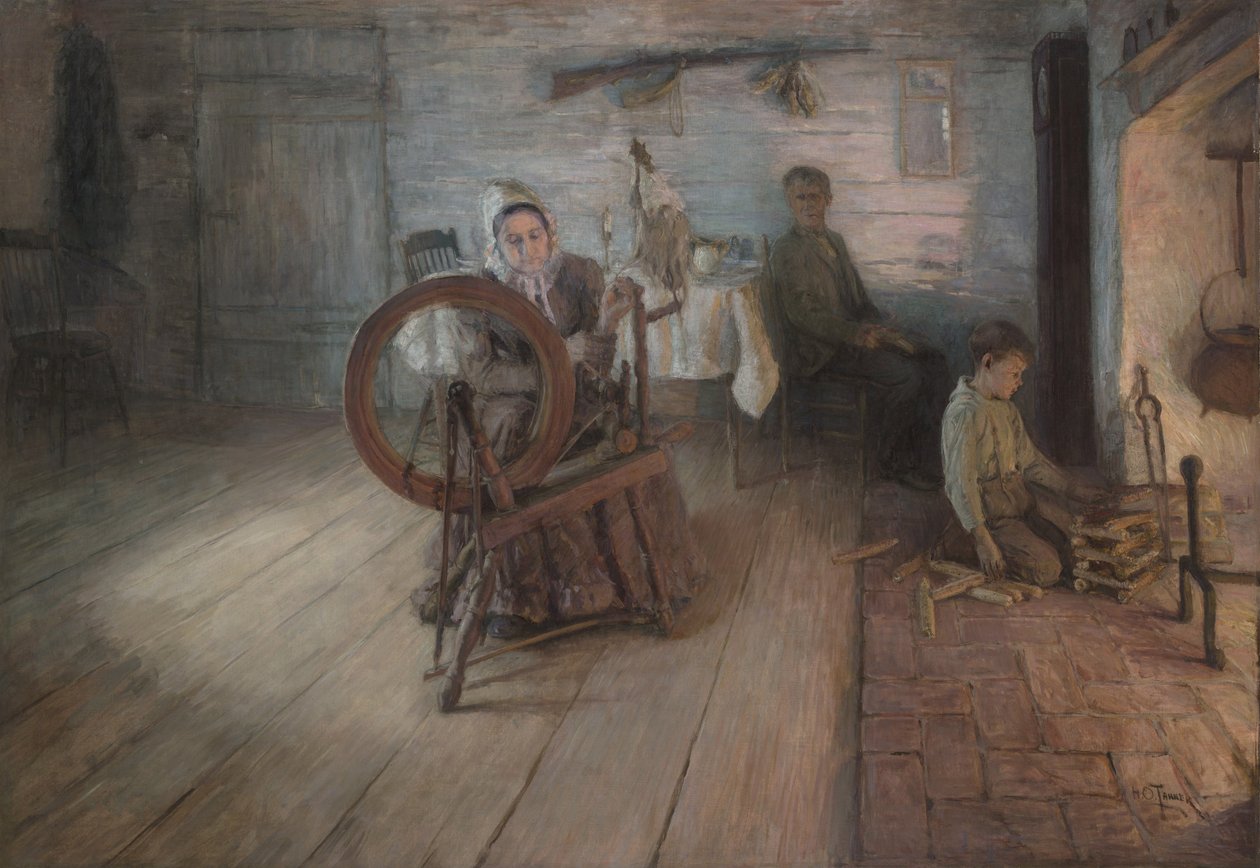 Girando pela luz do fogo - a infância de George Washington Gray, 1894 de Henry Ossawa Tanner