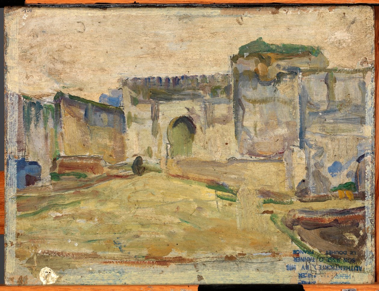 Cena de rua, Tânger (Arquitetura Crenelada) de Henry Ossawa Tanner