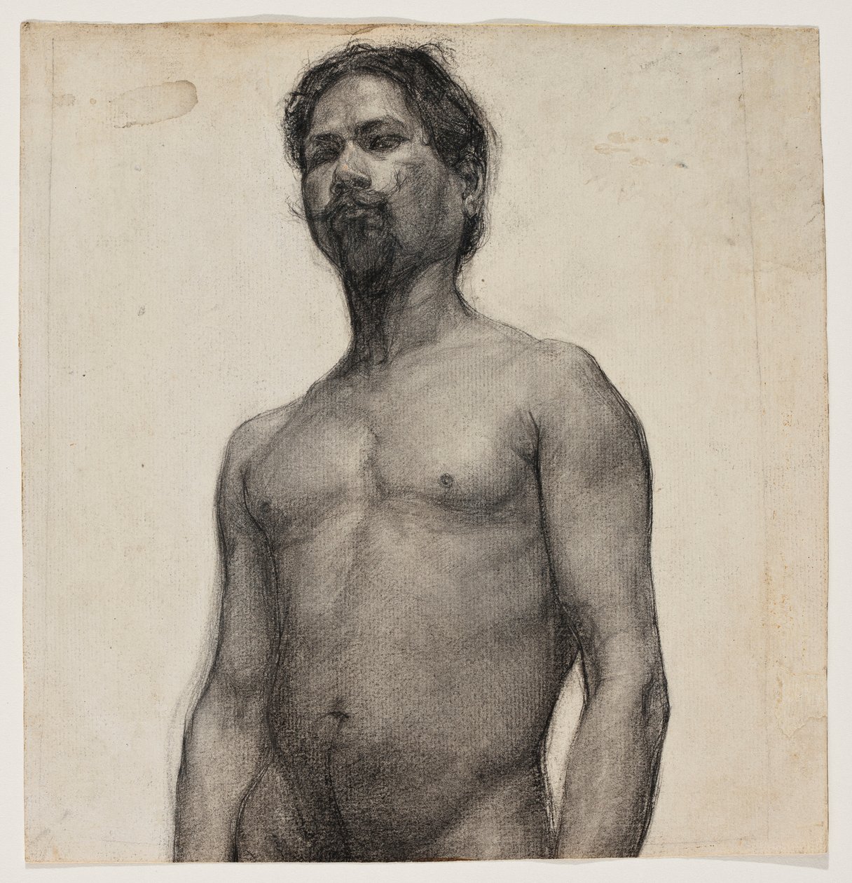 Estudo de um Homem negro. c.1891 (carvão e pastel sobre papel cremoso) de Henry Ossawa Tanner