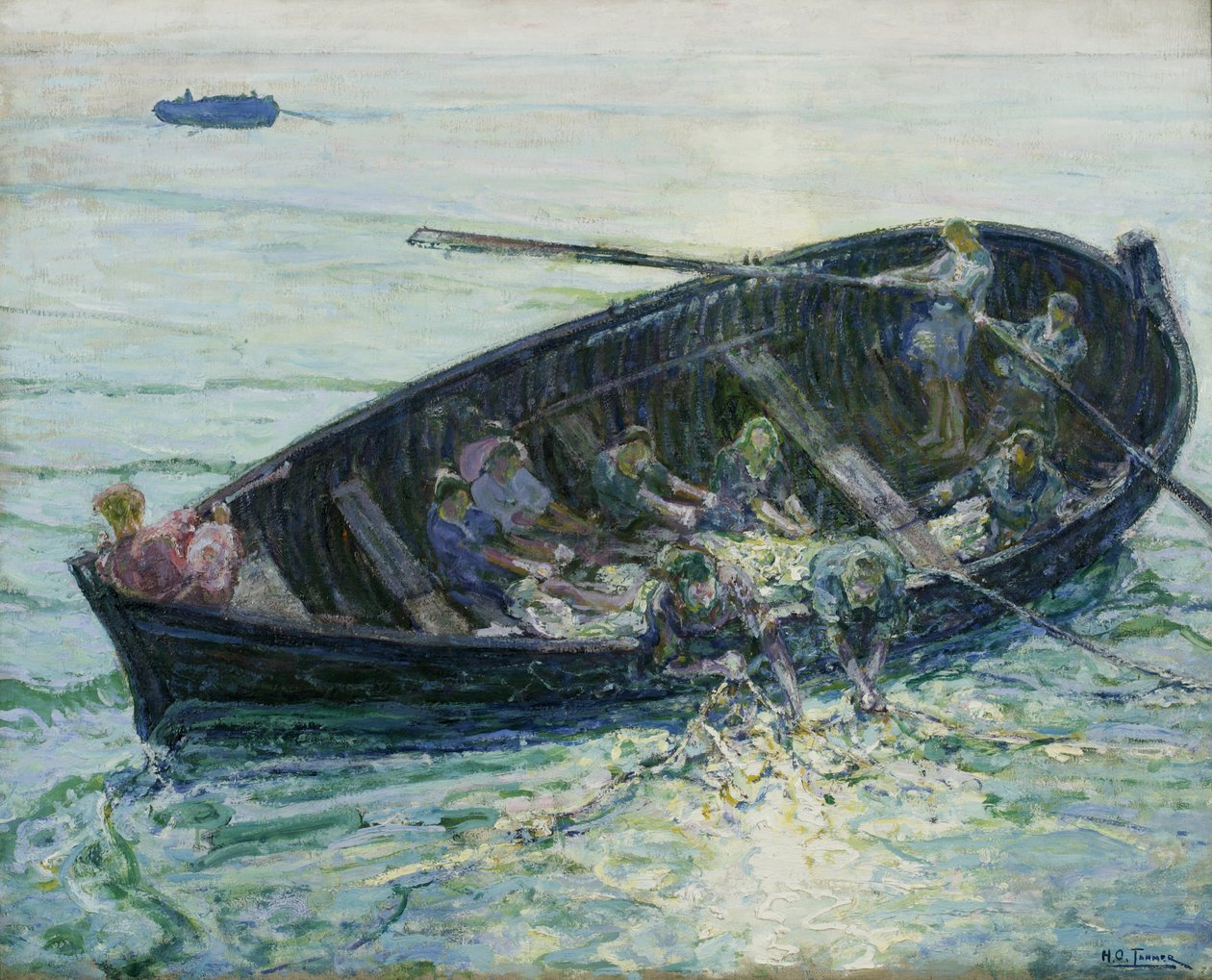 O milagroso arrasto de peixes, c.1913-14 de Henry Ossawa Tanner