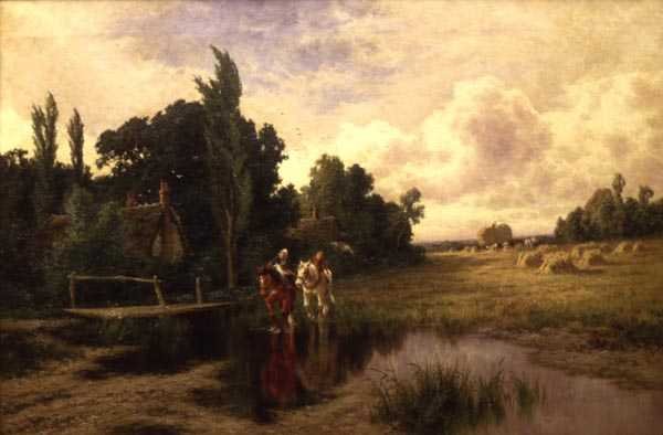 Do outro lado do riacho (óleo sobre tela) de Henry Parker