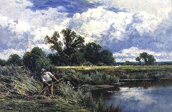 O Rio Lea, perto de Broxbourne, em Hertfordshire de Henry Parker