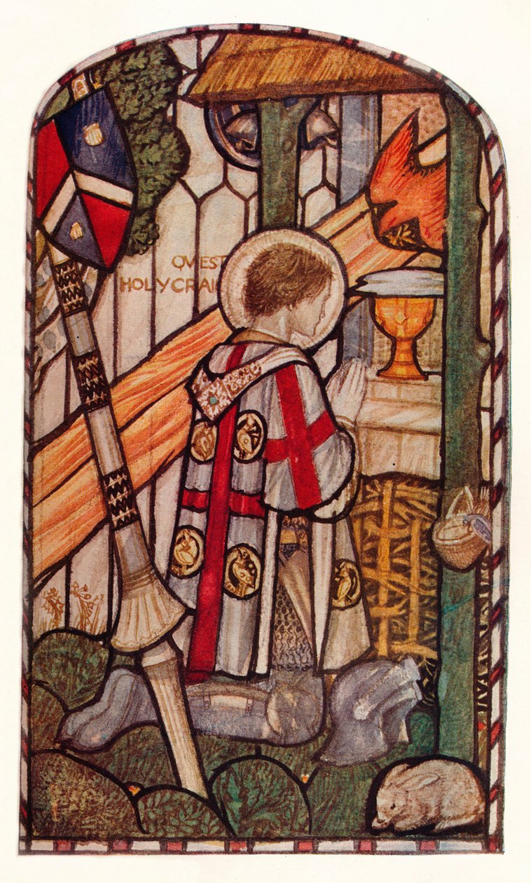 Sir Galahad. Projete para uma janela em Kelvin-Side, Glasgow, c1914. de Henry Payne