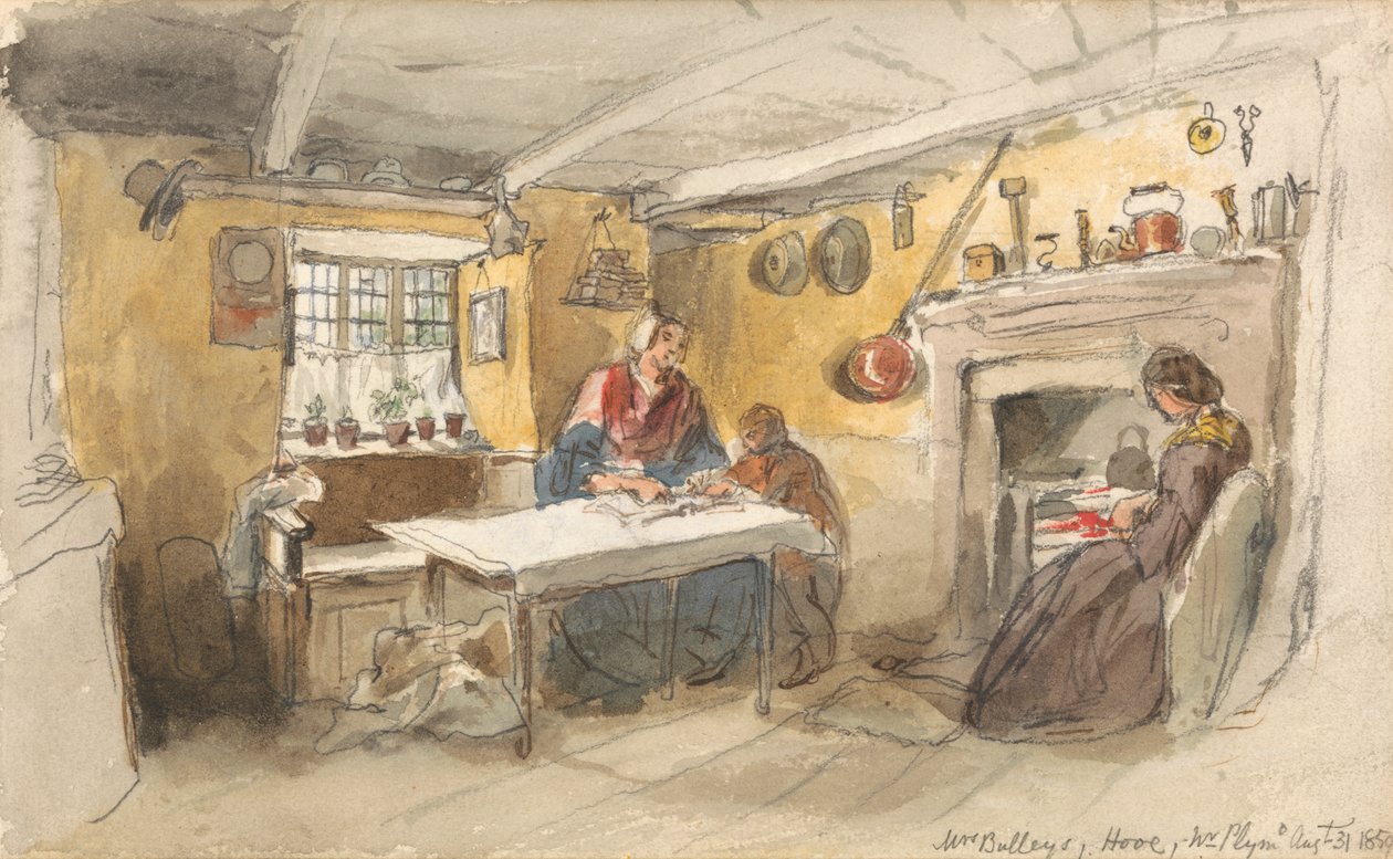 Na casa da Sra. Bulley, Hooe, perto de Plymouth de Henry Perlee Parker