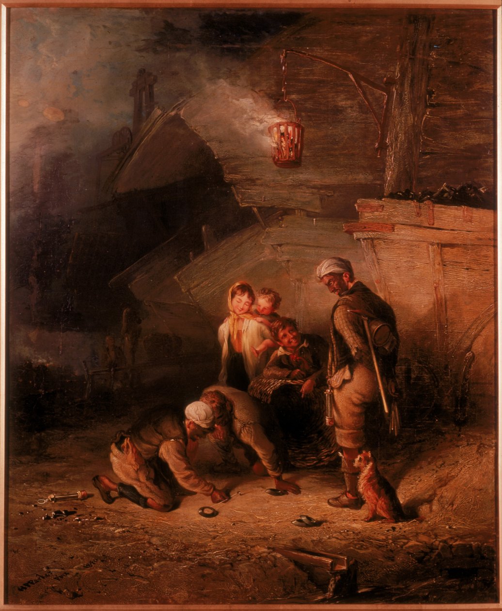 &39;Mineiros jogando quoits&39; (óleo sobre tela) de Henry Perlee Parker
