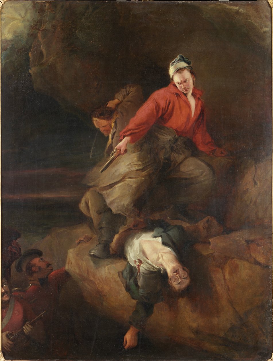 Contrabandistas atacados (óleo sobre tela) de Henry Perlee Parker