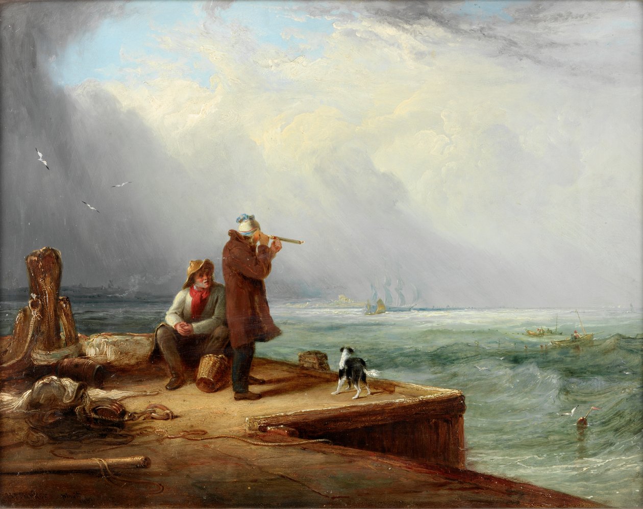 O olhar para fora, porto dos escudos, 1831 de Henry Perlee Parker