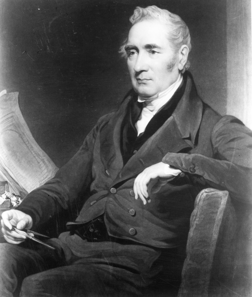 George Stephenson, gravado por Charles Turner, 1838 (mezzotint) de Henry Perronet Briggs