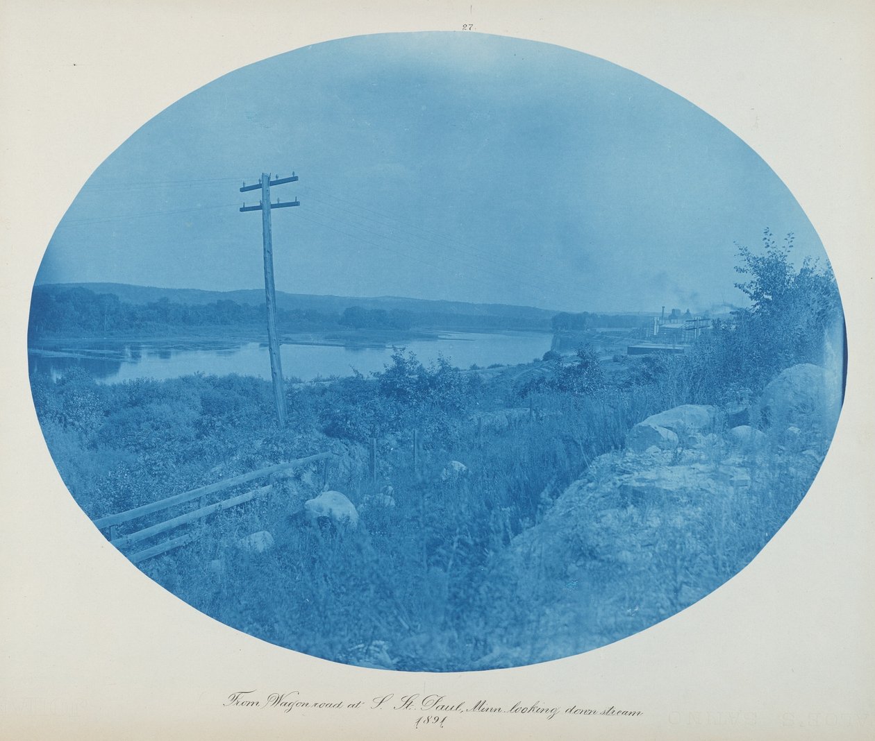 Da Wagon Road em S. St. Paul, Minn. Olhando a jusante de Henry Peter Bosse
