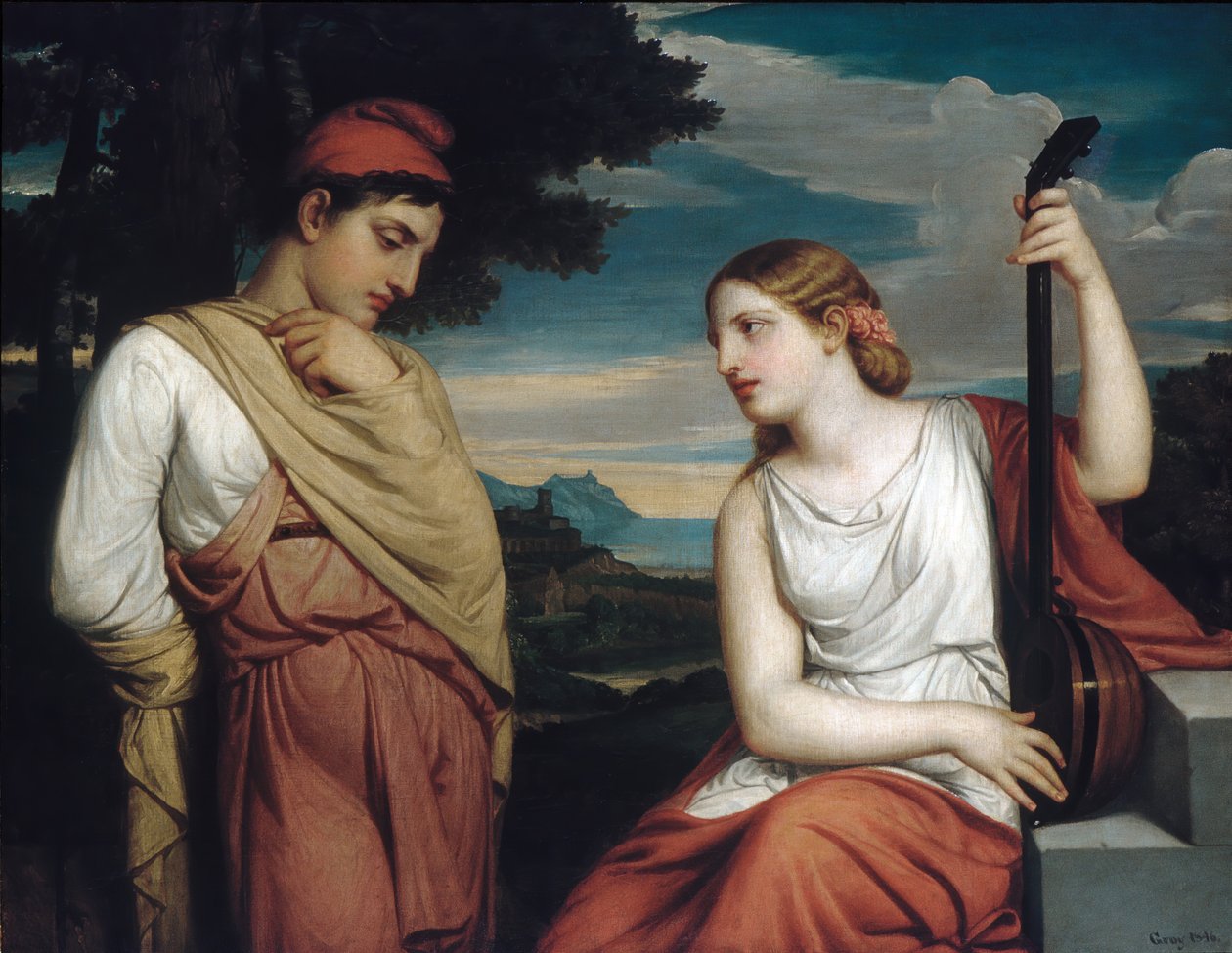 Os amantes gregos, 1846. de Henry Peters Gray