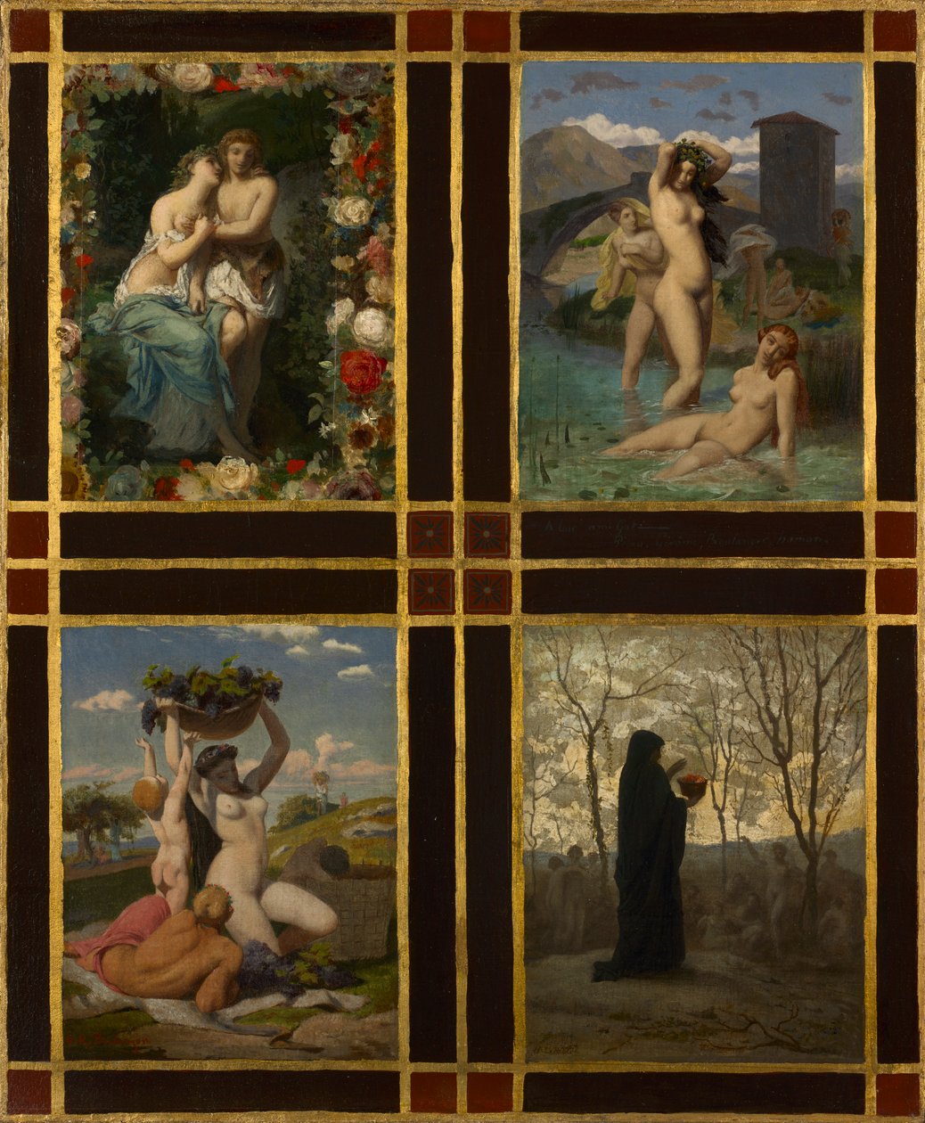 The Four Seasons, 1850. de Henry Picou