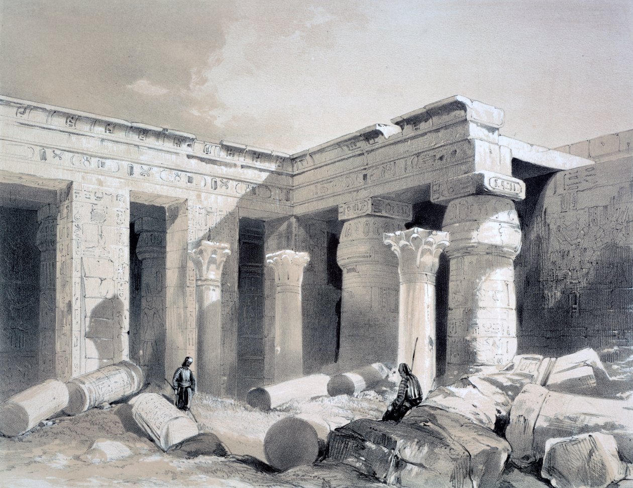 Medinet Abou, Tebas, Egito, século XIX de Henry Pilleau